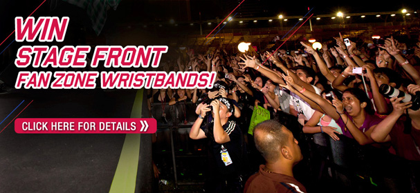 Win Stage Front Saturday Fan Zone Wristbands!